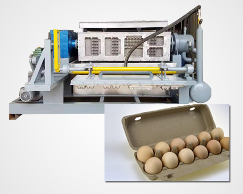 pulp moulding line for the production of egg cartons
